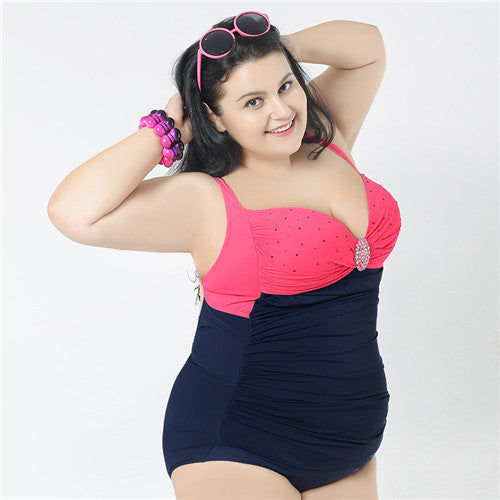 Sexy One Piece Swimsuit Push Up Padded Biknis high quality smooth women halter swimsuit plus size swimwear 4 colors diamond 6XL