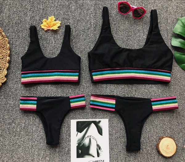 Mother Daughter Swimsuits Family Matching Clothes Mom and Daughter Swimwear 2pcs Family Look Bikni Bahitng Mommy And Me Clothes