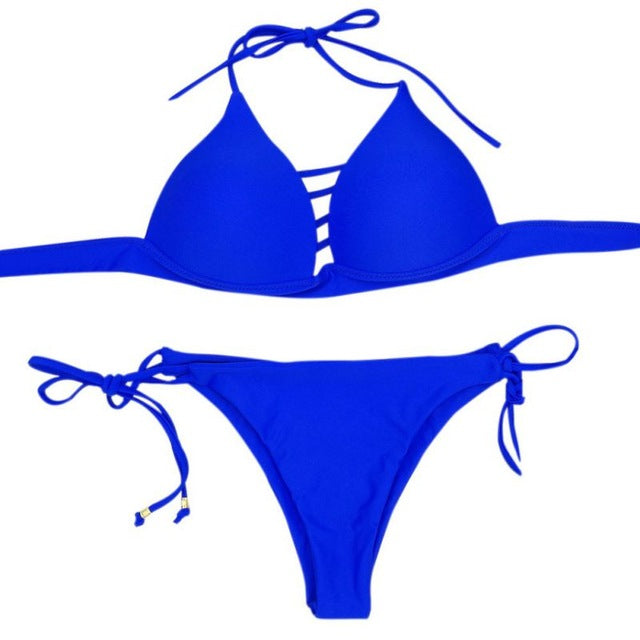 Summer Women Mini Bikni Monokini Push Up Bodywear Biquini Swimsuit Bathing Suit Beachwear Sexy Female Bikini Set 2018 New